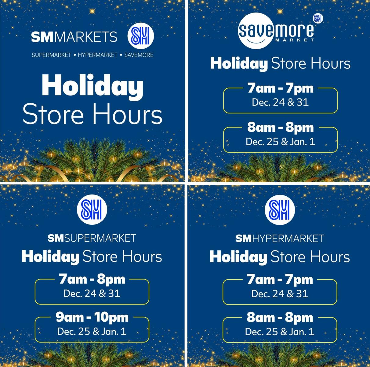 Celebrate the Season with SM Markets' 2024 Special Holiday Store Hours ...